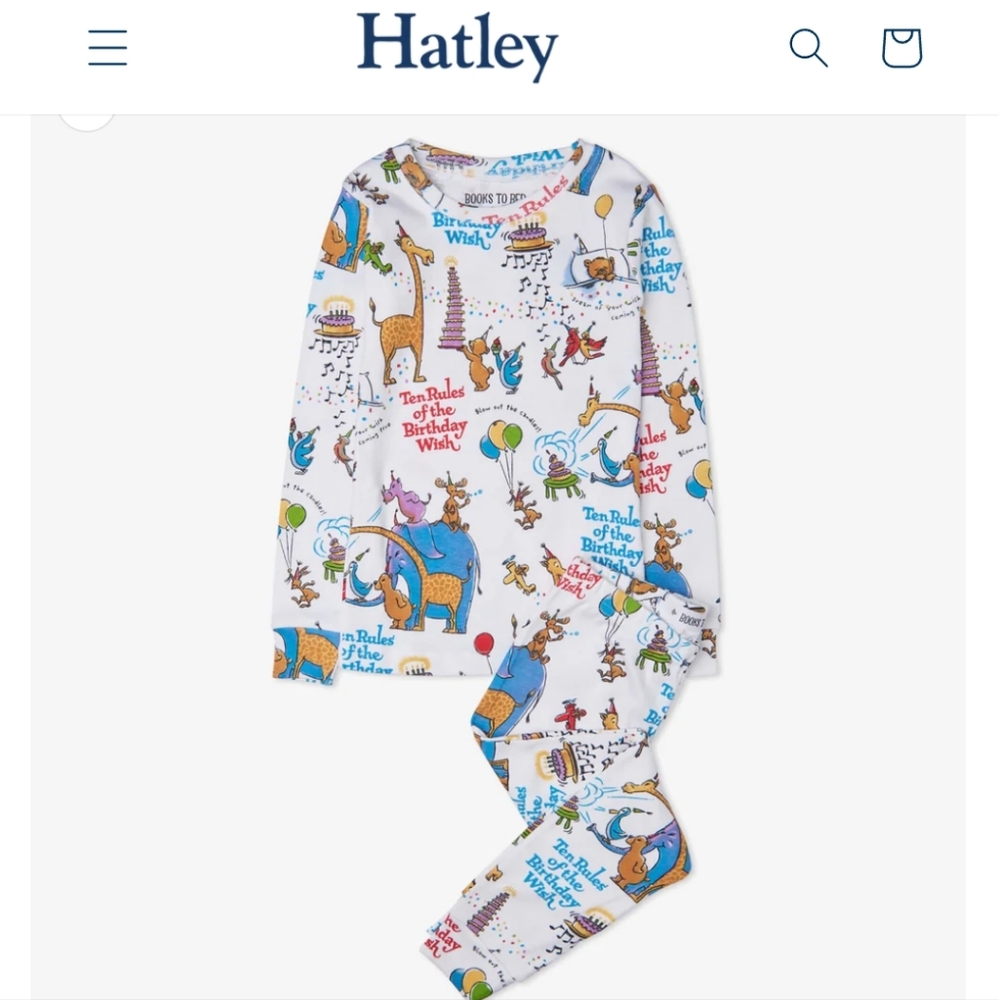 NWT Hatley Birthday Wish pyjamas size 10
